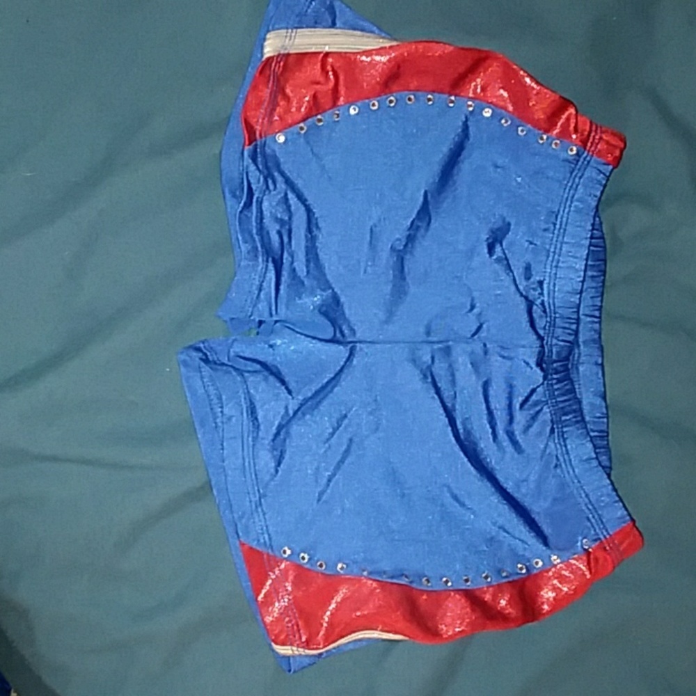 Cute blue, red, and white booty shorts :)